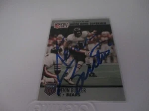 1990 Pro Set Kevin Butler Chicago Bears " Star " Autographed Basketball Card - Picture 1 of 2