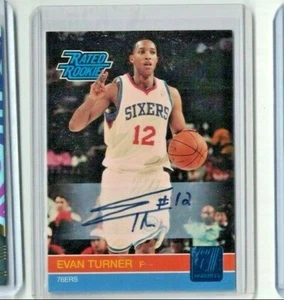 Autógrafo Donruss Evan Turner Philadephia 76ers 2010-11 radiocontrol clasificación #108/199 novato - Imagen 1 de 2