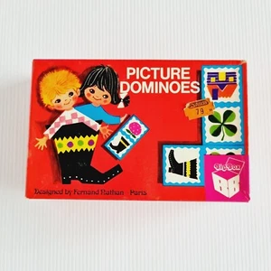 Picture Dominoes by Fernand Nathan Paris Vintage Game Big Box Ephemera - Picture 1 of 23