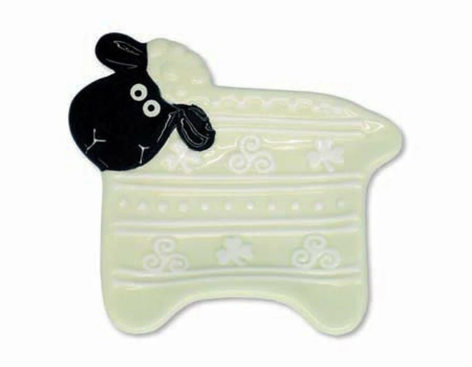 Royal Tara Woolly Sheep Teabag Holder Bone China Hand Painted Irish Collectible