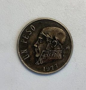 1977 1 Mexico Peso, Un Peso, Estados Unidos Mexicanos, Coin (54) - Picture 1 of 3