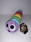 Slither.io Bendable Worm Rainbow 8" Plush Toy Bonkers Toys RARE