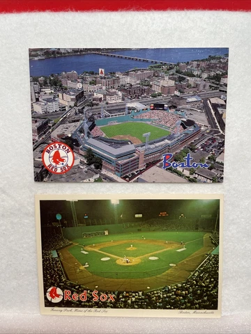 Lot of 2 Fenway Park Boston Red Sox Postcards +Bonus Lynchburg No Writing Cover