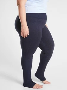 ATHLETA Exhale Stash Bolsillo Tacón Apretado en Softluxe, Nuevo con Etiquetas, Talla 1X, Azul P-1 - Imagen 1 de 3