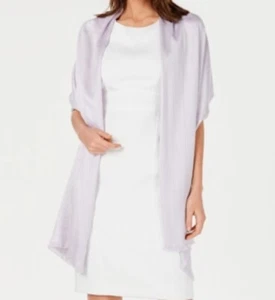 INC Mujer Pashmina Bufanda Lavanda Púrpura con Rayas Metálicas Doradas y Plateadas - Imagen 1 de 5