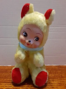 ¿Creación Rushton Star de colección? Juguete kitsch de peluche facial de goma amarillo Happy Bear - Imagen 1 de 5
