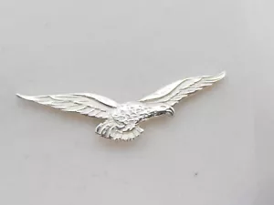 Aeronautics: 925 Silver Jacket Pin - Patent Eagle - Pilot - Airplane - Picture 1 of 8