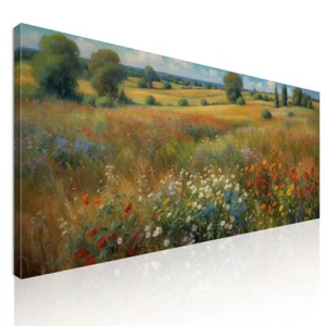 Quadro Botanico Campagna In Fiore In Stile Impressionista , bow8 quadro stampa s - Imagen 1 de 6