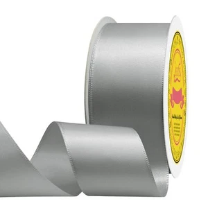 Silver Grosgrain Ribbon 1.5" 25 Yards for Gift Wrapping Baby Shower DIY - Picture 1 of 7