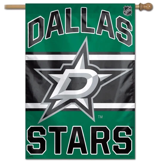 Dallas Stars Hockey 1 Cara Interior y Exterior Bandera NHL 28x40 Wincraft EE. UU. ENVÍO TX Foto 1 de 1