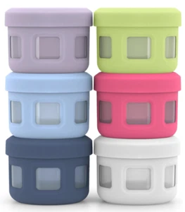 Ello Reusable Plastic Condiment Containers 4oz, 6-Pack - Picture 1 of 3