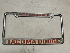 Tacoma Dodge WA Oldtimer Metall Händler Kennzeichenrahmen Mopar Washington alt - Bild 1 von 7
