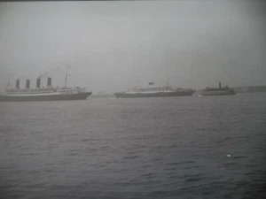 1933 RMS Aquitania MS Vulcania Ocean Liner Ship Photo from Original Negative Q23 - Picture 1 of 4