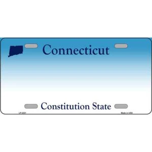 Etiqueta de placa de metal novedad en blanco del estado de Connecticut LP-2221 - Imagen 1 de 1