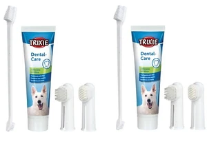 2 x Trixie Hunde Zahnpflegeset Zahnpasta Hundezahnbürste Hundezahnpflege - Bild 1 von 1