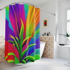 Cosmic Gloriosa Superba Polyester Shower Curtain - Ai Art, Colorful Boho