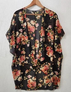 Poetry Women's OS Floral Print Open Beach/Casual Kimono (8) - Picture 1 of 8