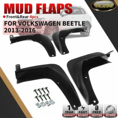 4x protetores contra respingos destro + LH para-lamas para Volkswagen VW Beetle 2013-2016 - Imagem 1 de 4