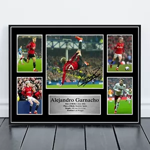 Alejandro Garnacho Autographed Collage Photos Poster. Great Memorabilia - Picture 1 of 8