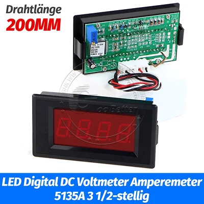 LED Digital DC Voltmeter Amperemeter Panel Meter 0-1000V 0-1000A 3 1/2 Stellig - Bild 1 von 4