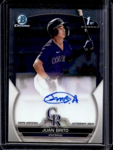 2023 Bowman Juan Brito Chrome Auto 1st #CPA-JBO Rockies - Picture 1 of 2