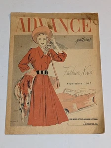 1947 Advance Patterns Fashion News Vintage Sewing Catalog J.C. Penney - Picture 1 of 6