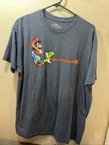 Super Mario World Shirt Mens Xl Mario Yoshi Pixel Graphic Tee Nintendo Soft - Picture 1 of 3