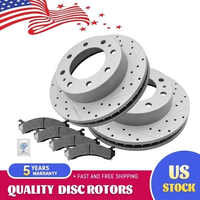 Kit de pastillas de cerámica para rotores de freno delanteros para GMC Savana Chevy Silverado 2500 3500 HD Foto 1 de 4