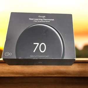 *NUEVO* Termostato de aprendizaje Google Nest (4.ª generación) obsidiana pulida, GA05169-US - Imagen 1 de 1