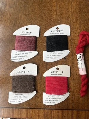 Assortment Of Needlepoint Threads- LYSTWIST, Patina, Alpaca, Matte 18, Orchidee - Image 1 of 4