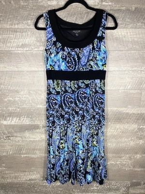 Vestido Acuarela Cachemira Imperio Bandas Fluido Talla 6 Retro Y2K Boho Cottagecore Foto 1 de 4