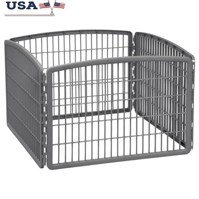 Nuevo parque infantil portátil para mascotas de 4 paneles interior exterior duradero espacio de ejercicio perros Foto 1 de 3