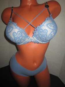 $76 VICTORIA'S SECRET BOMBSHELL BRA - HIPSTER SET ~ 32C/M ~ NWT - Picture 1 of 11