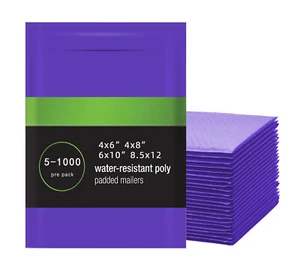 4x6 4x8 6x10 8,5x12 Poly Luftpolster Versandtasche Umschlag Selbstklebend Versandtasche Lila - Bild 1 von 9