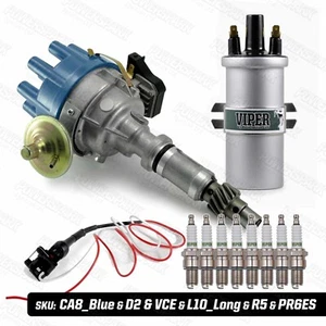 V8 35D Electronic Distributor Spark Plugs Viper Ignition Coil Dry High Energy - Picture 1 of 10
