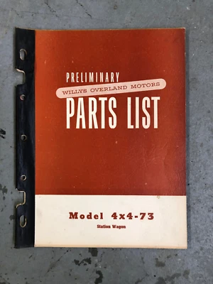 Manual de piezas Willys Station Wagon 1951 Foto 1 de 2