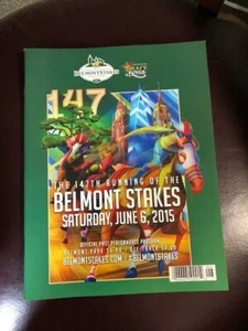 Belmont Stakes 2015 Offical Program American Pharoah Victor Espinoza   - Picture 1 of 1