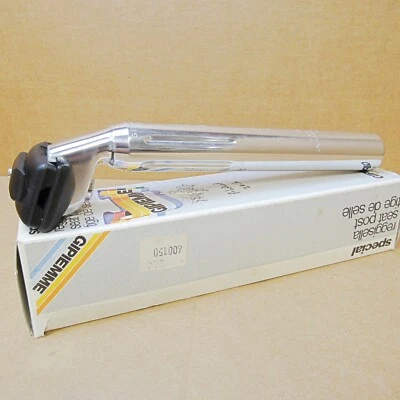 Tija de sillín Gipiemme NOS con acabado plateado brillante (26,6 mm x 215 mm)... Ropa de tienda Foto 1 de 4