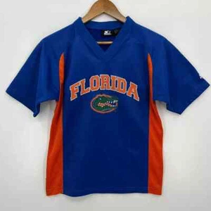 Starter Baseball Jersey Boys Size M Blue Florida Gators NCAA Youth Vtg Y2K Mesh - Picture 1 of 9