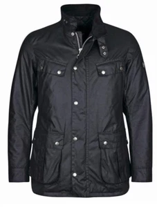 Barbour International Duke Wax Jacket Mens Medium M Black Perfect RRP £269 - Picture 1 of 7
