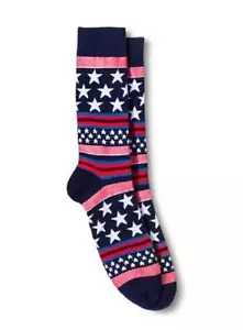 Men's Fashion Socks ~ AMERICAN FLAG ~ Men's Shoe 6-12 ~ NEW - Picture 1 of 1