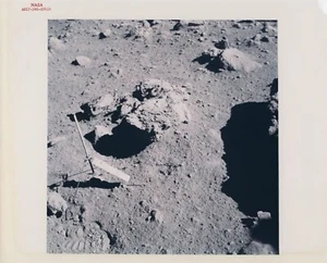 NASA Red-Number Photo Apollo 17 Moon EVA Gnomon Footprint Cernan 1972 - Picture 1 of 6