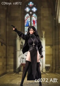 cdtoys cd072A 1/6 Halloween Nun Uniform Set Fit 12" Action Figure Body Model Toy - Picture 1 of 4