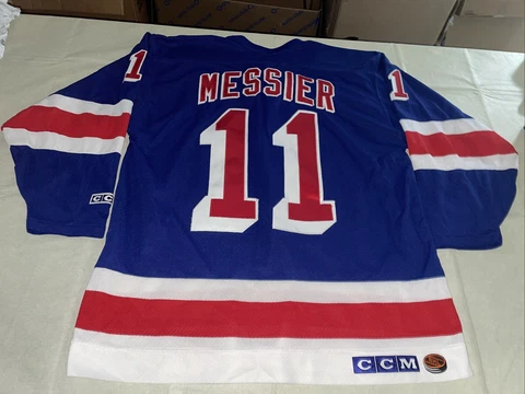 Adult xl Mark Messier New York Rangers NHL Hockey CCM Jersey Sewn Clean 90s Cover
