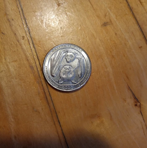 2020 Bat Quarter Coin Multiple Error Cover