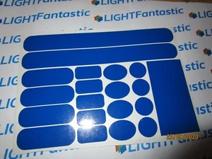 Dark Blue Patch Frame Fork Chainstay cable rub protector sticker BMX MTB Bike  - Picture 1 of 2