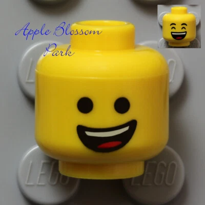 NUEVO Lego EMMET MINIFIGURA CABEZA AMARILLA - Película Boy/Niña con Clásica Gran Sonrisa Feliz Foto 1 de 4