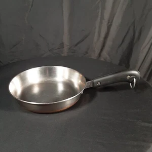 Vintage Revere Ware 8" Frying Pan Skillet Double Ring Copper Bottom USA - Picture 1 of 10