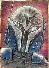 2018 Topps Star Wars Black White Bo-Katan Kryze Sketch Card 1/1 Mohammad Jilani