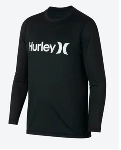 Camisas de surf negras de manga larga Hurley para niños talla XL - Imagen 1 de 8